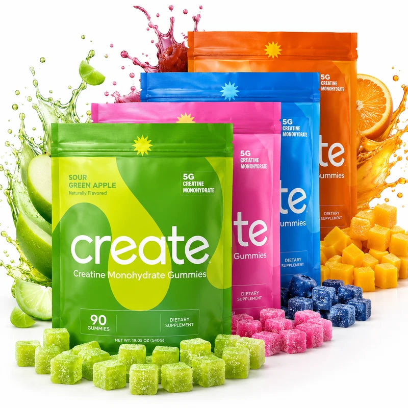 Create Creatine Gummies – 90 Count pack of 4