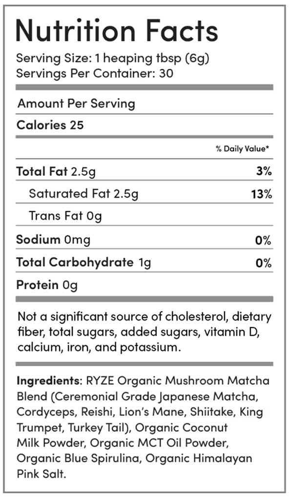 Mushroom Matcha by RYZE 60 servings