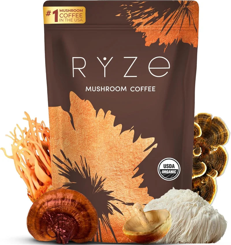 RYZE Mushroom Coffee 30 Servings Organic